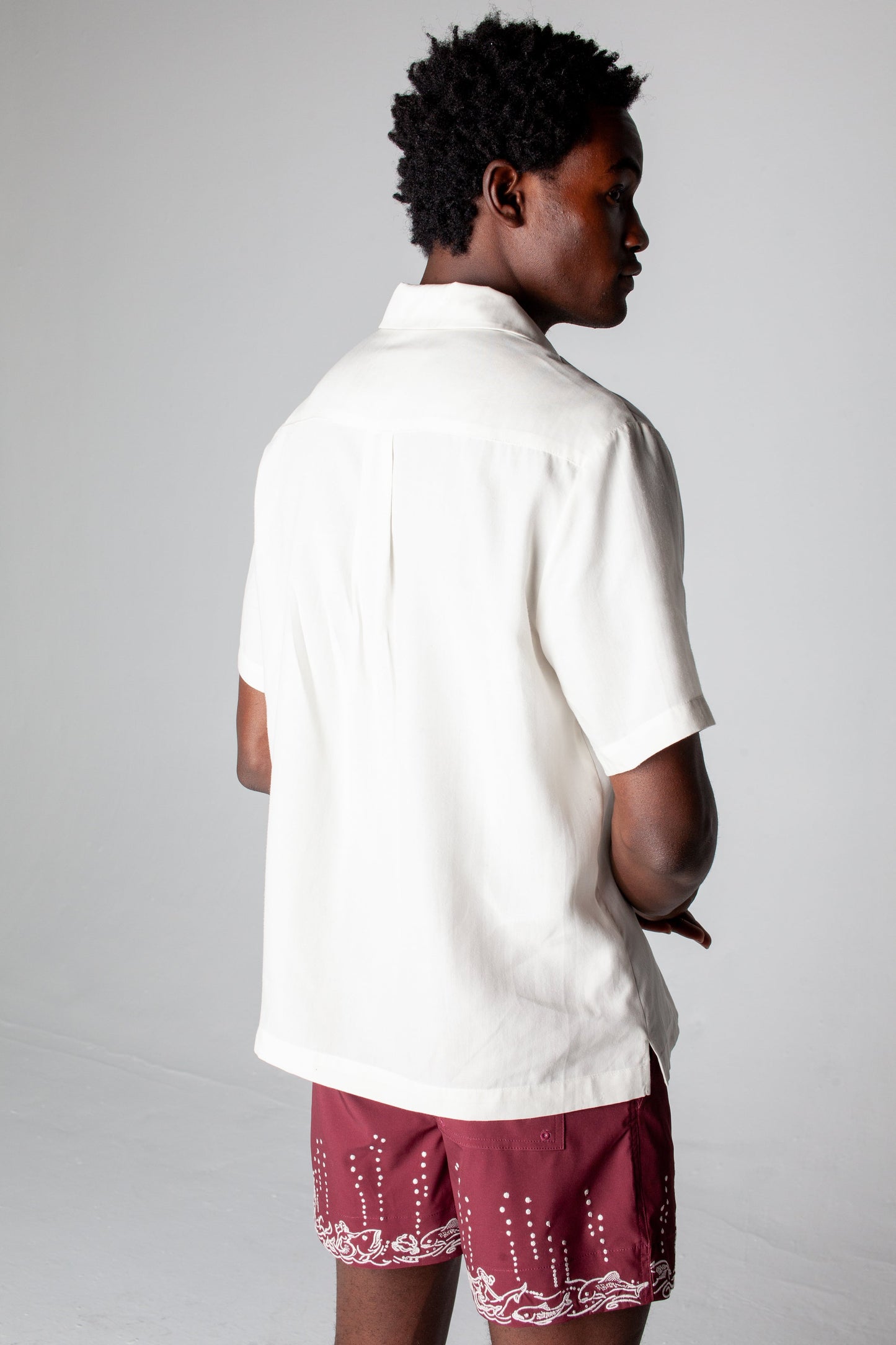 'Fruits De Mer' Swim Trunks (Burgundy)