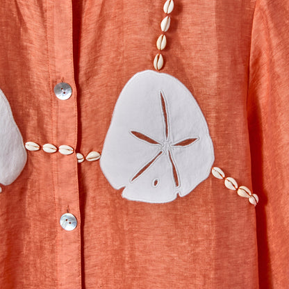 'Sand Dollar Stimulus' ~ Relaxed Crop Cut (Orange)