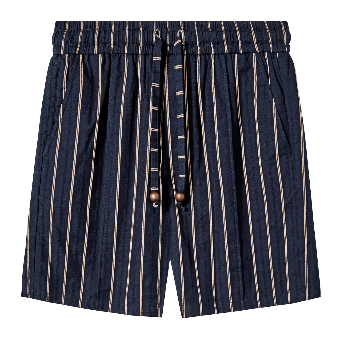 Easy-Going Shorts (Navy Jacquard Stripe)
