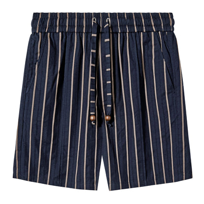 Easy-Going Shorts (Navy Jacquard Stripe)