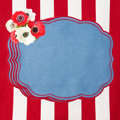 Blue & Red Eloise Placemats (Set of 4)