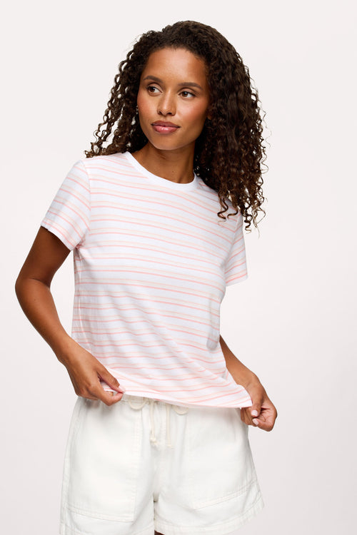 Perfect Tee | Blush Stripe