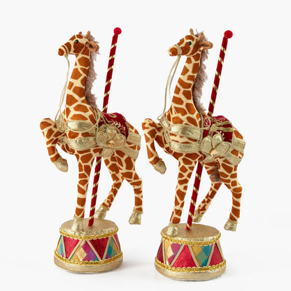 Gilbert Giraffe on Carousel (Pair) - 60cm