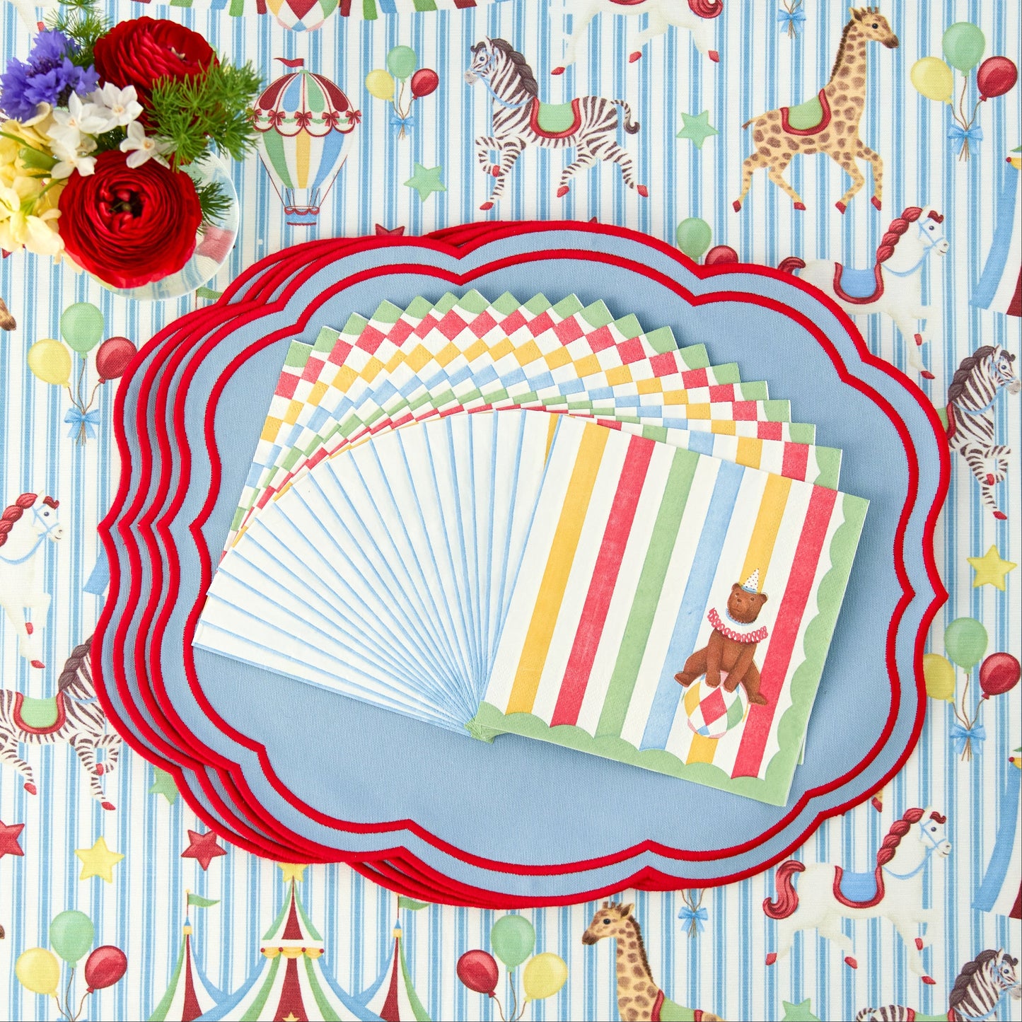 Circus Party Paper Plate & Napkin Set
