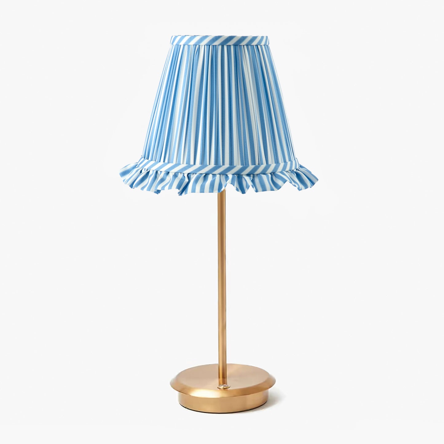 Blue Striped Ruffle Lampshade (18cm)