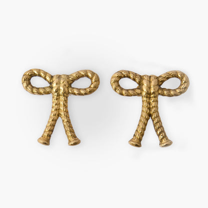 Rope Bow Brass Knobs (Pair)