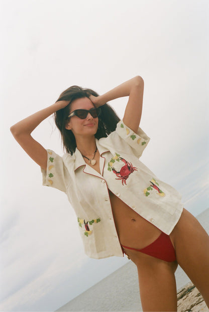 'Just a Pinch' Cabana ~ Relaxed Crop Cut