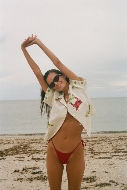 'Just a Pinch' Cabana ~ Relaxed Crop Cut