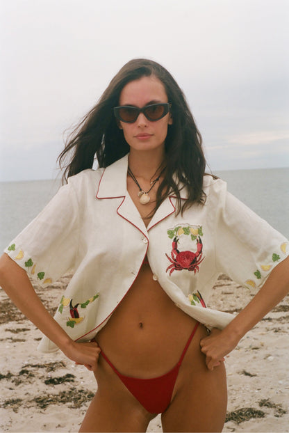 'Just a Pinch' Cabana ~ Relaxed Crop Cut