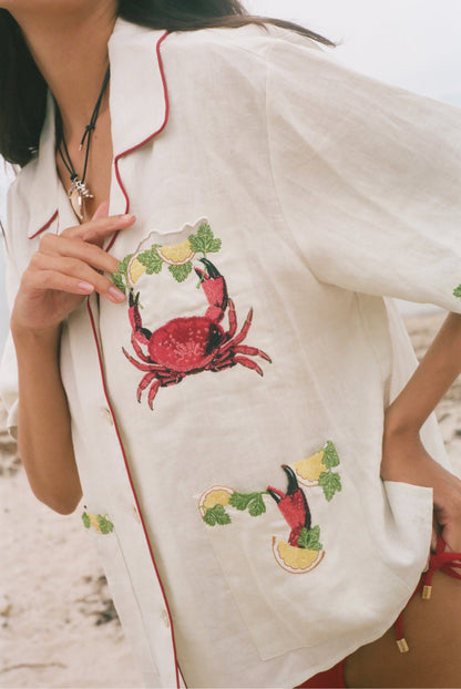 'Just a Pinch' Cabana ~ Relaxed Crop Cut