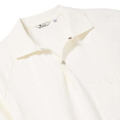 Raglan Mesh Polo (White)