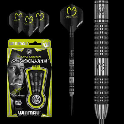 WINMAU MVG Absolute Darts - 90% Tungsten - 22g