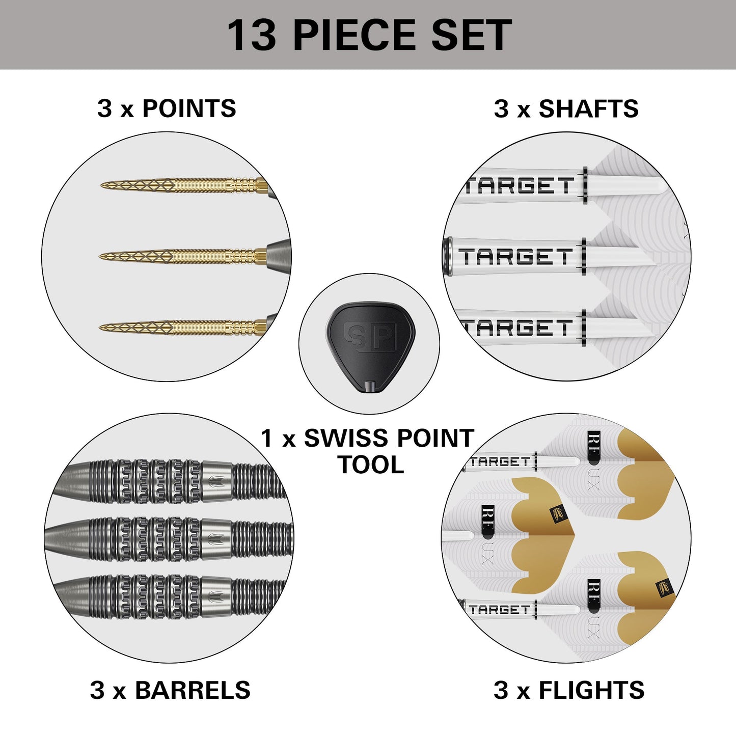 TARGET - 26g - Redux SP 03 - Steel Tip Swiss Point - 90% Tungsten Darts