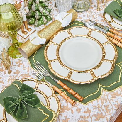 Gold Petal Bamboo Dinner Plates (Set of 4)