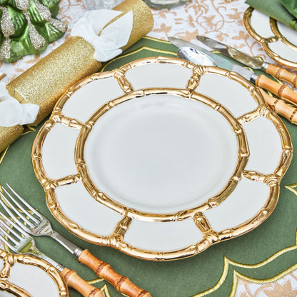 Gold Petal Bamboo Dinner Plates (Set of 4)