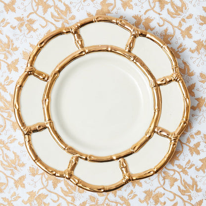 Gold Petal Bamboo Dinner Plates (Set of 4)