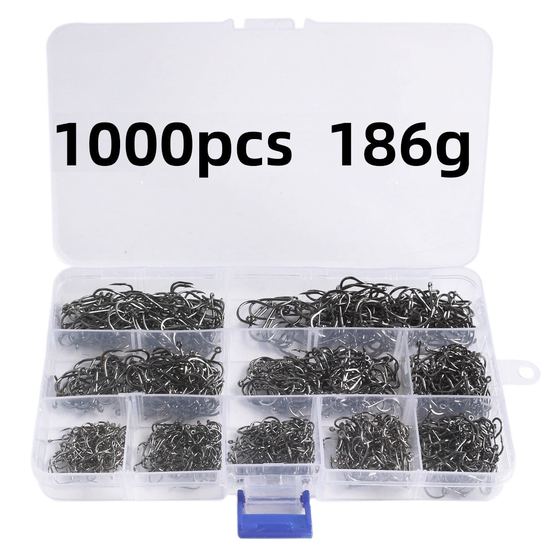 Alloy Fishhook Set with Eye – Sizes 3–12, Boxed (100 to 2000 Pieces)