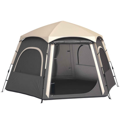 Instant Pop-Up Camping Tent – 4 Person Waterproof Dome Tent with Vestibule & Rainfly