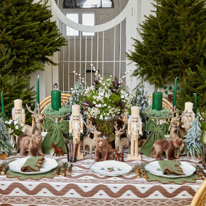 Forest Green & Brown Angelina Placemats (Set of 4)