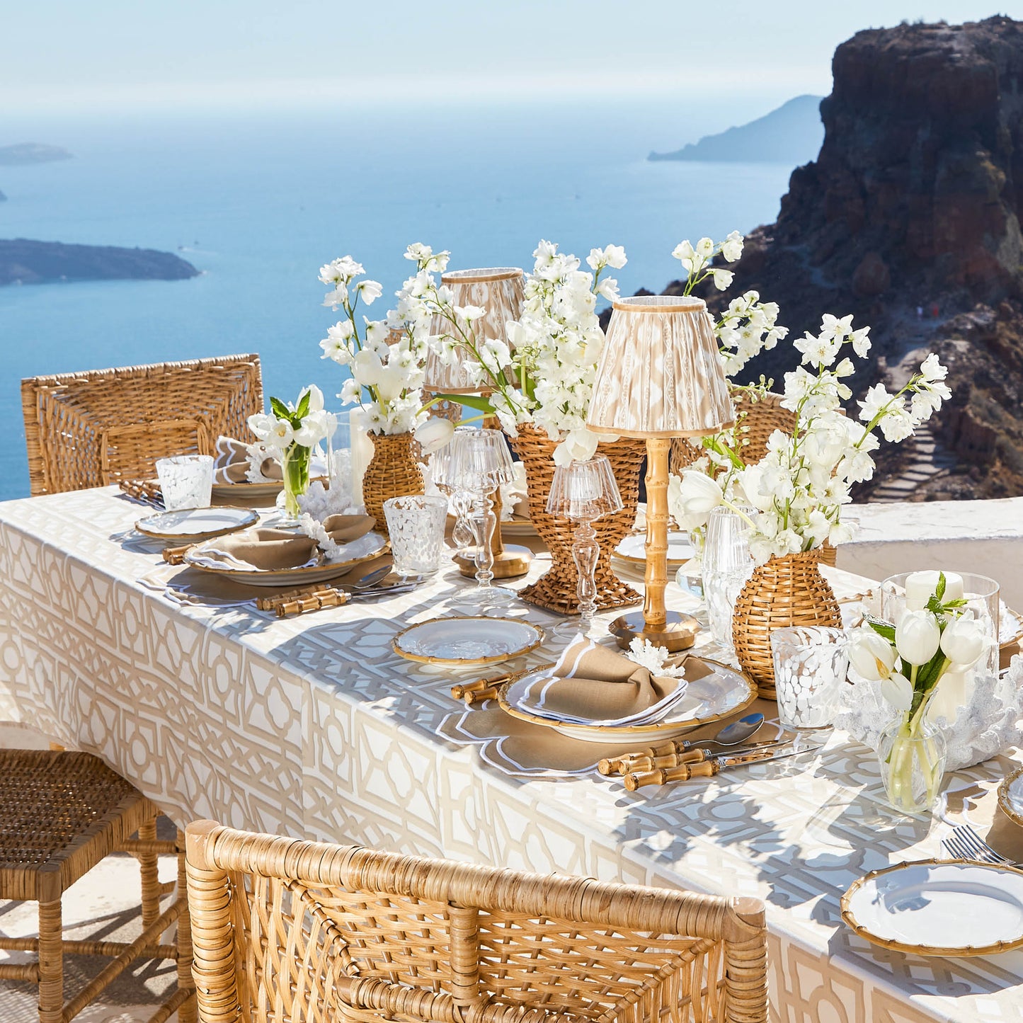 Sand Fleur Placemats & Napkins (Set of 4)