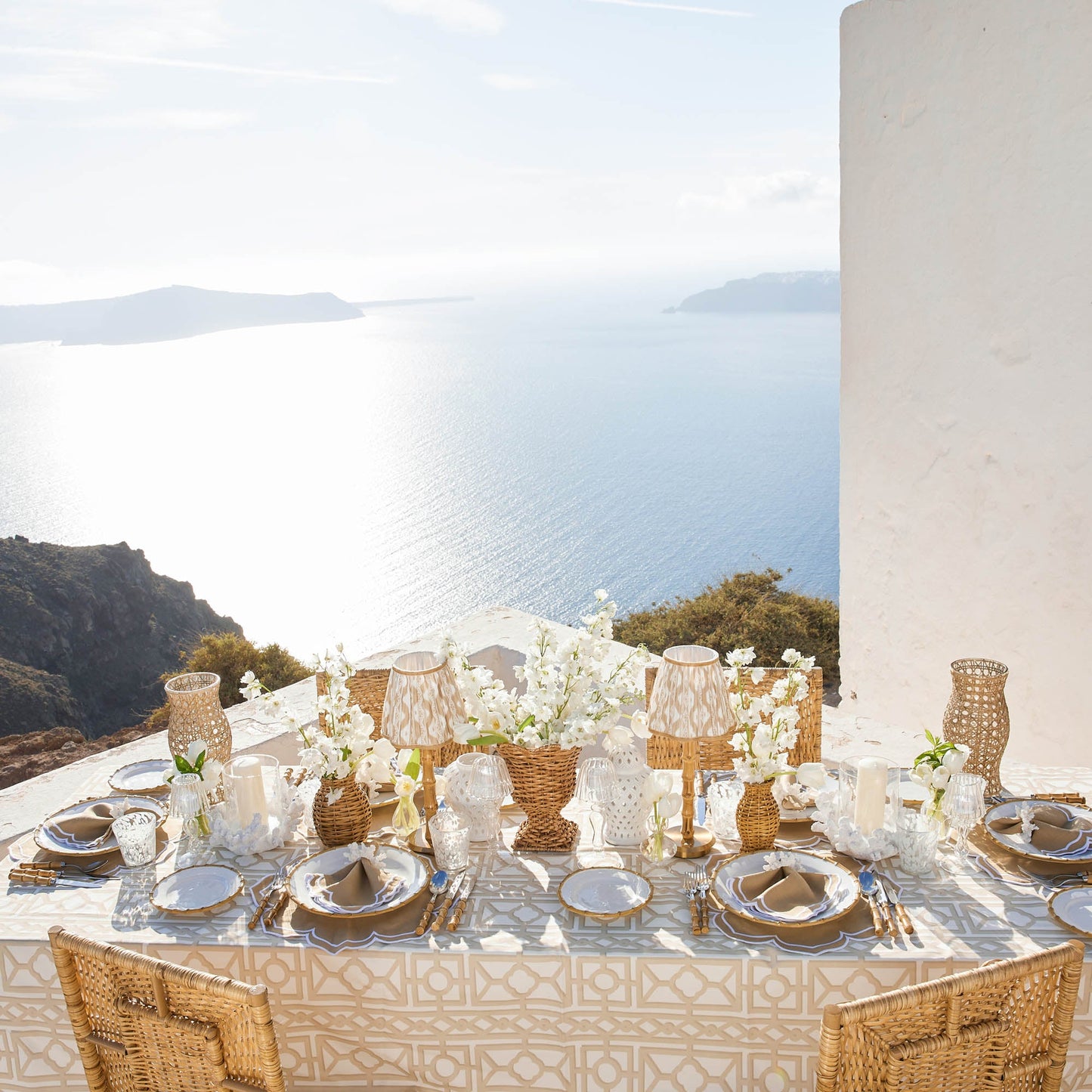 Sand Fleur Placemats & Napkins (Set of 4)