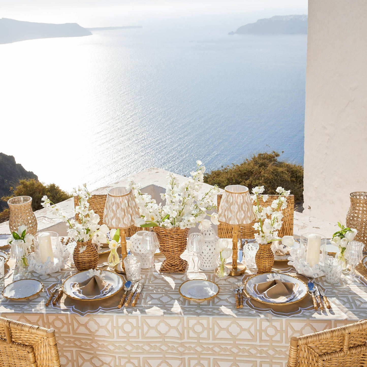 Sand Fleur Placemats & Napkins (Set of 4)