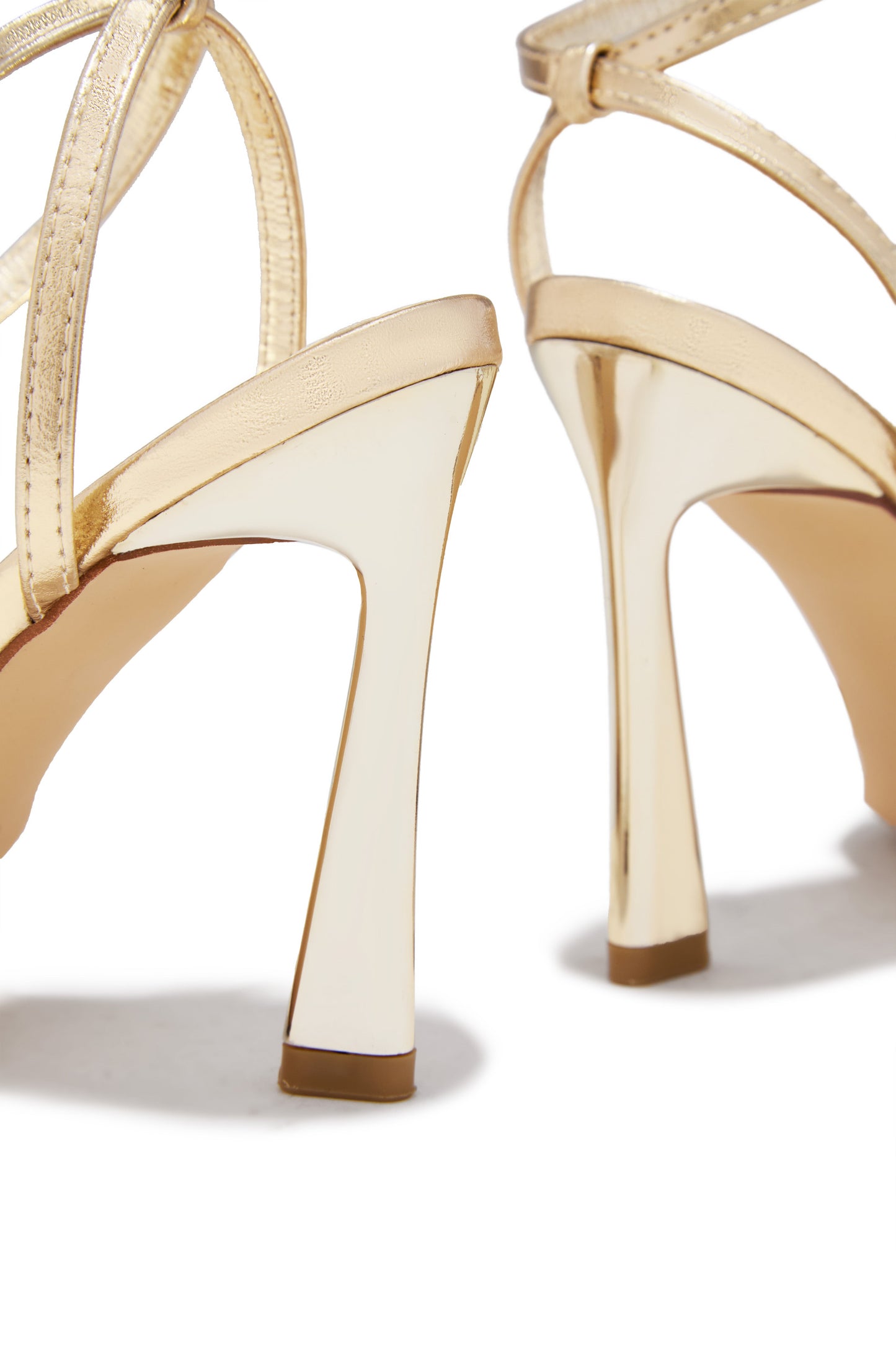 Azani Mary Jane Strap Heels - Gold
