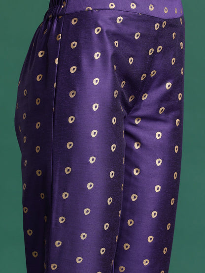 Bandhani Printed Shoulder Straps Kurta Set With Dupatta