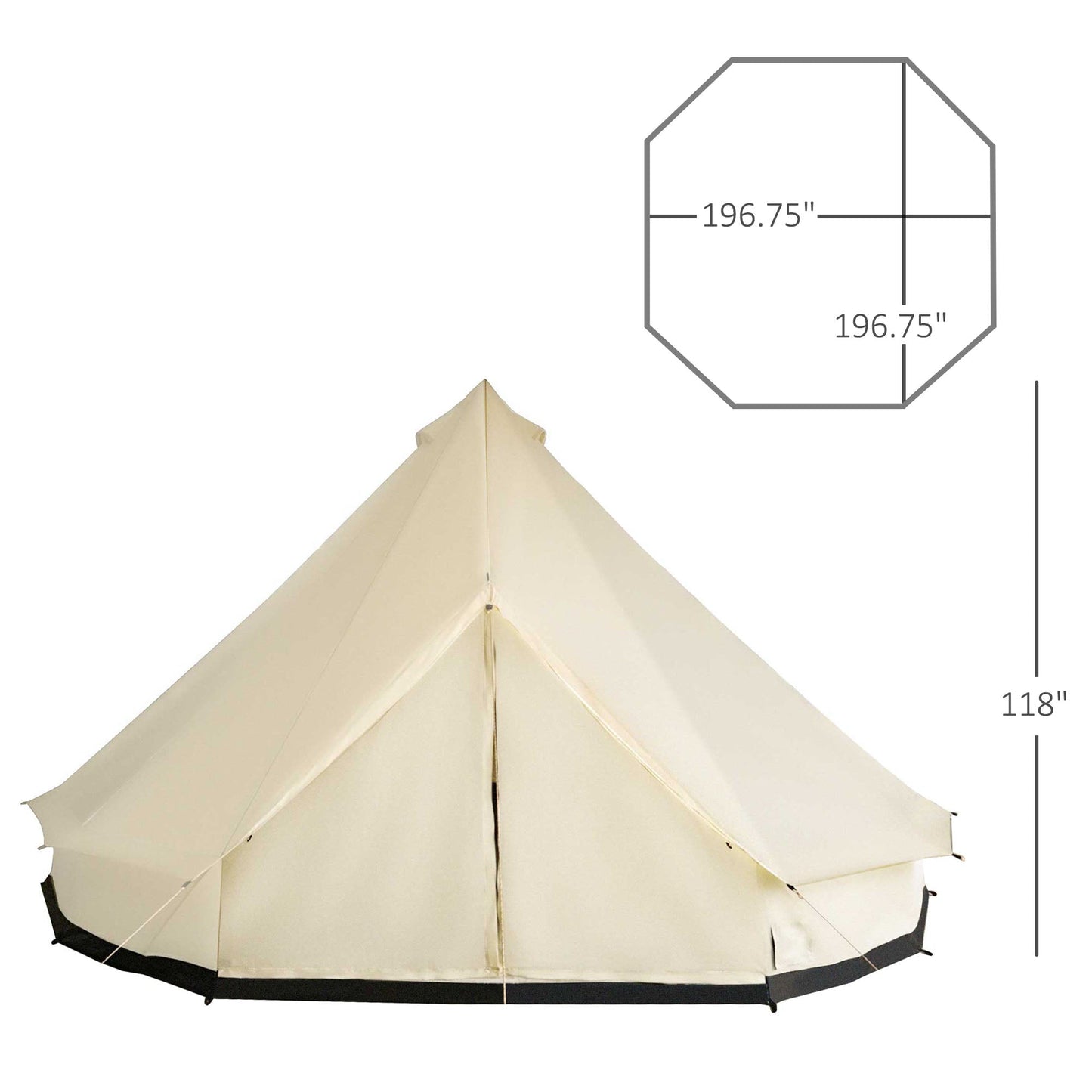 10-Person Teepee Camping Tent – Large Family & Group Camping Tent