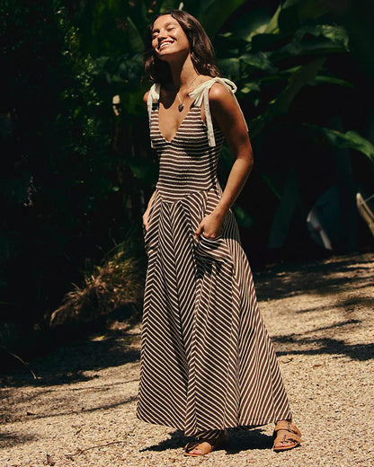 Cecelia Midi Dress - Coconut Milk Combo