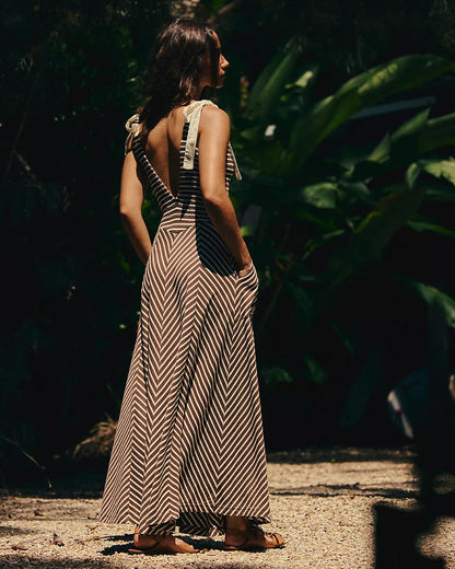 Cecelia Midi Dress - Coconut Milk Combo