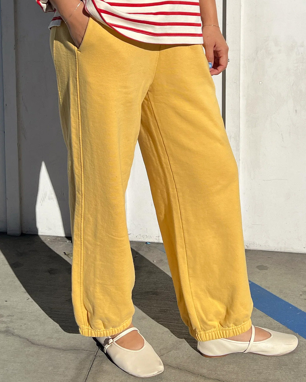 French Terry Balloon Pants - Deep Yellow