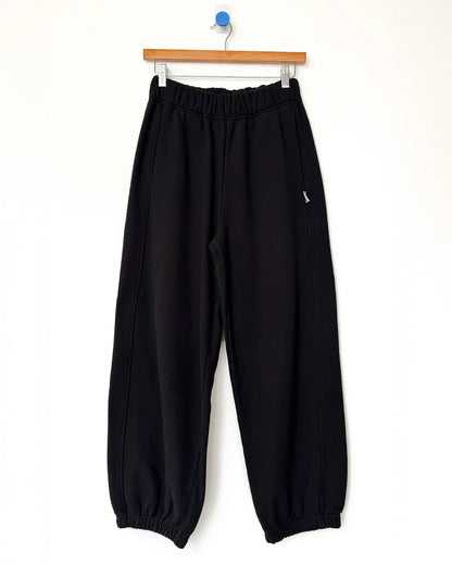 French Terry Balloon Pants - Black