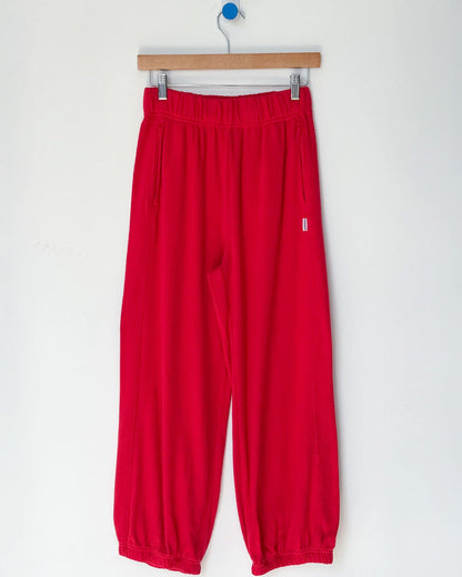 Pointelle Balloon Pants - Red Apple