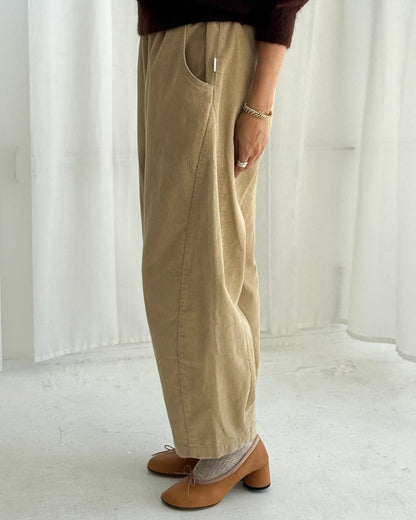 Corduroy Arc Pants - Khaki