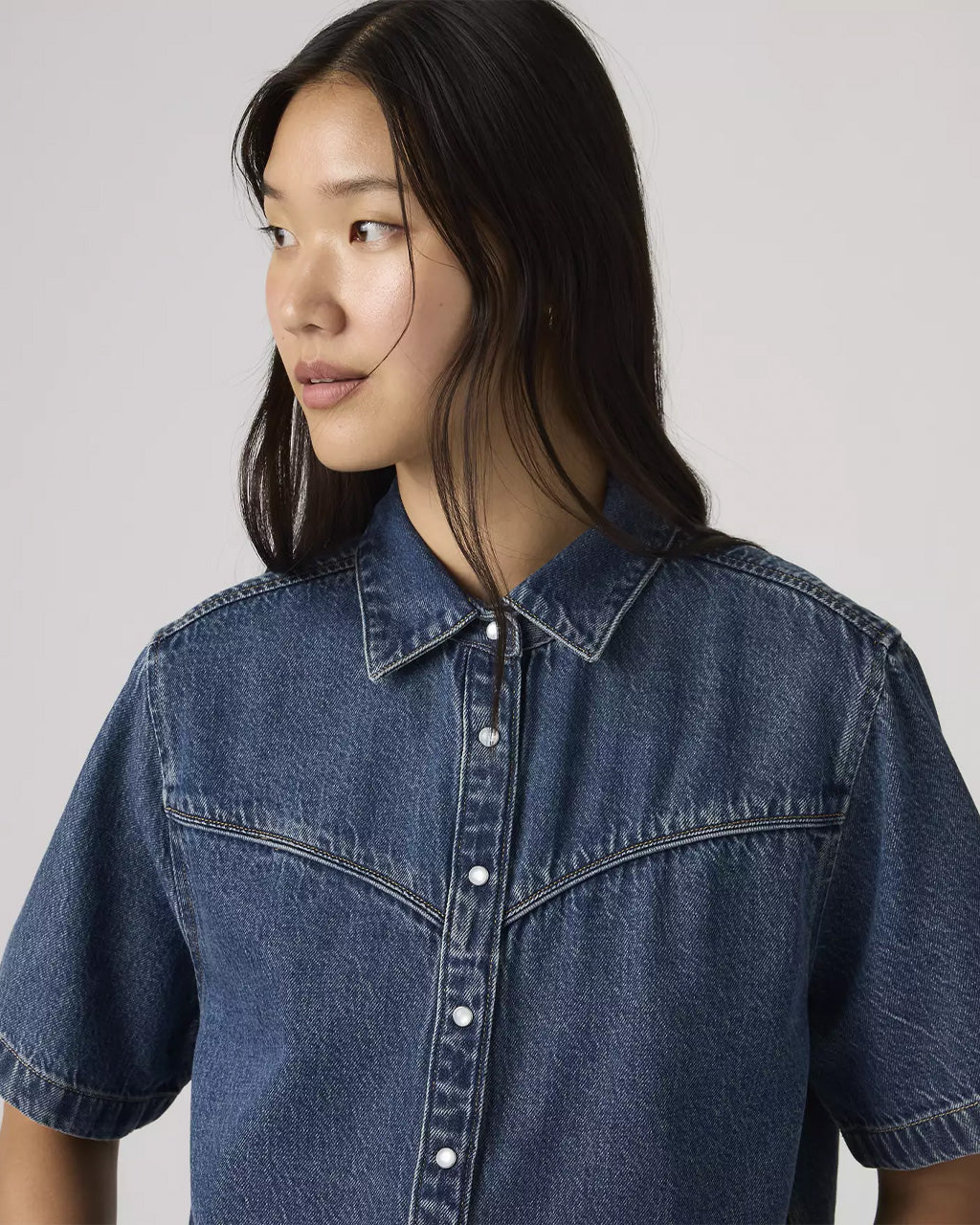 Logan Short Sleeve Denim Shirt - Tinted Times