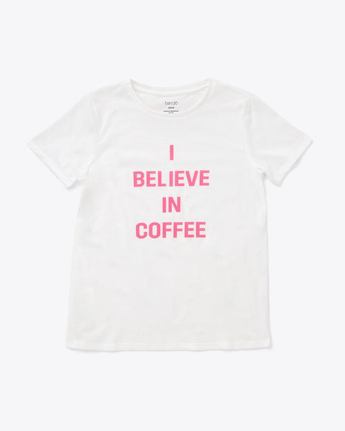 I Believe in Coffee Tee - Pink