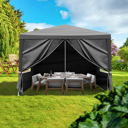 10x10ft Outdoor Party Tent Canopy – Waterproof PE Cloth & Powder-Coated Steel Frame for Weddings, BBQs & Events