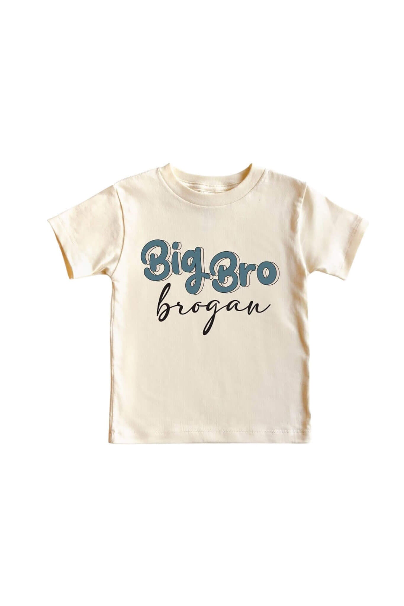 Personalized Big Bro Name Script Tee | Natural