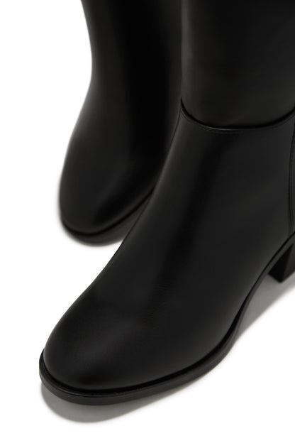 Stephany Knee High Boots - Black