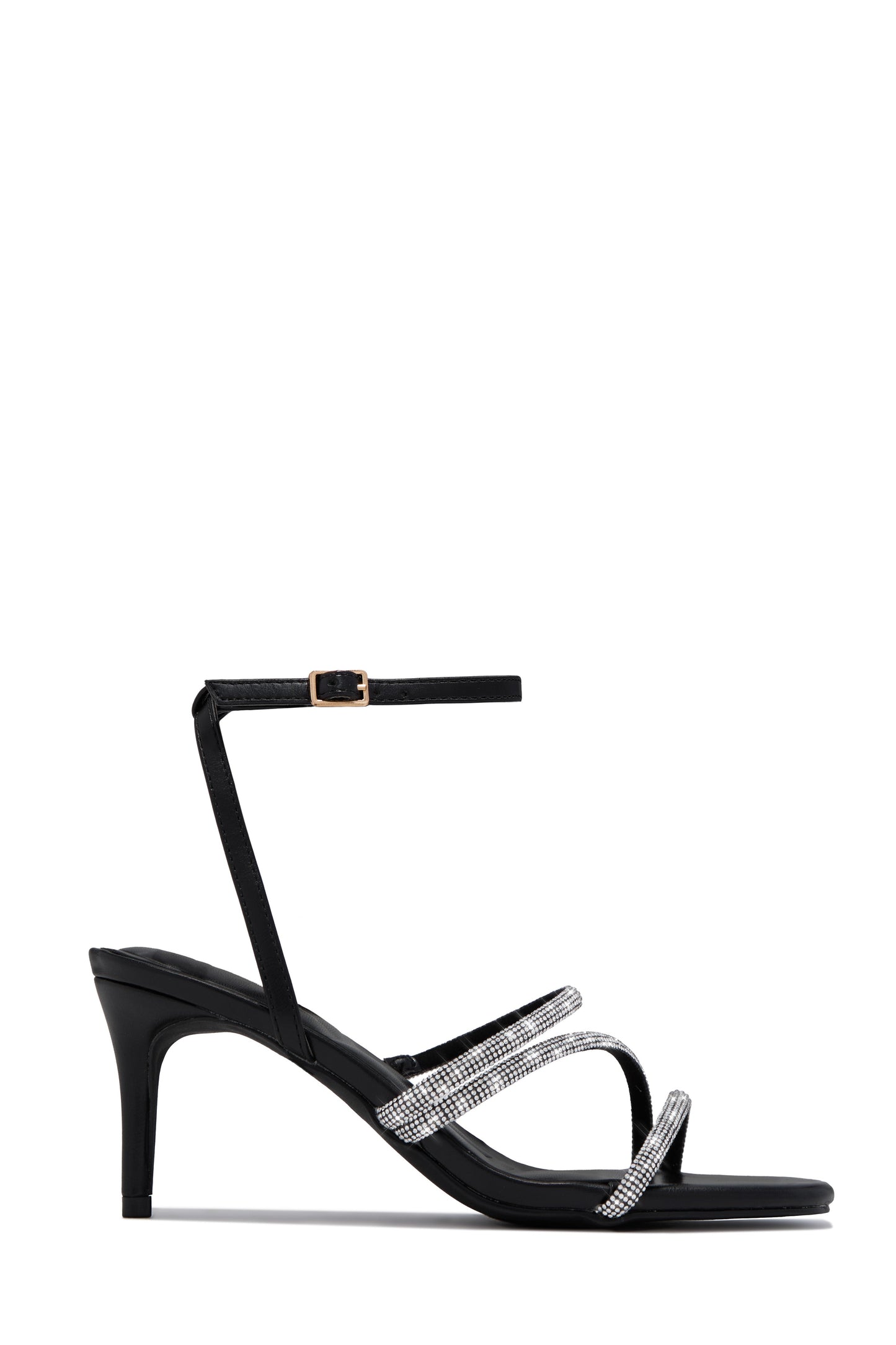 Annalise Embellished Mid Heels - Black