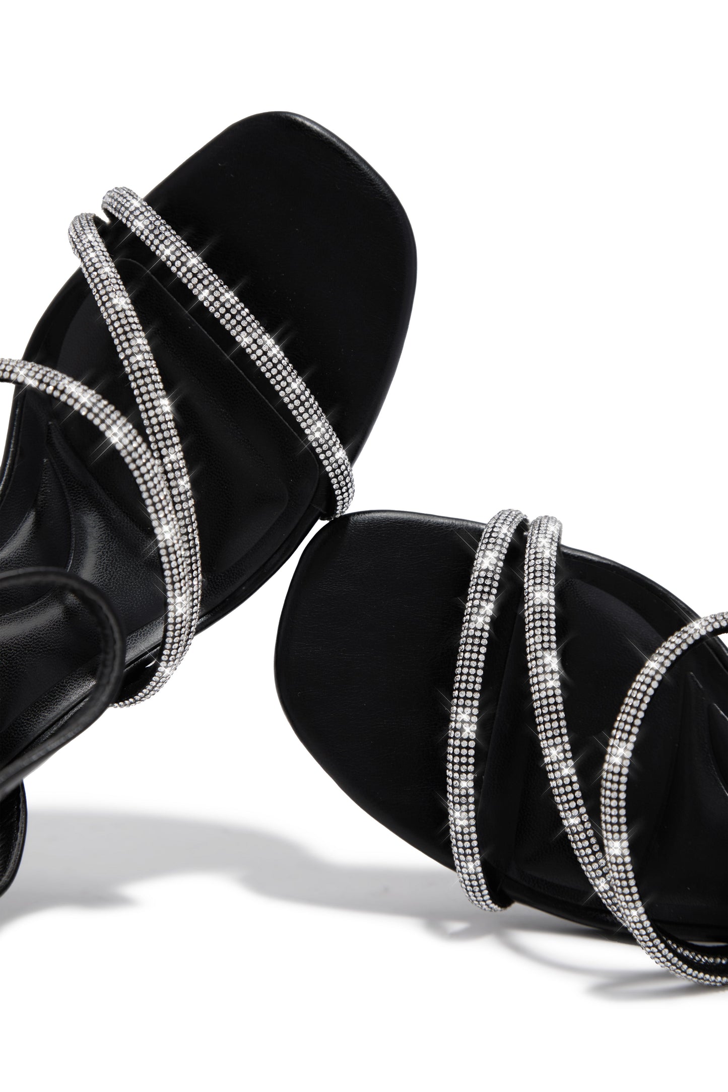 Annalise Embellished Mid Heels - Black