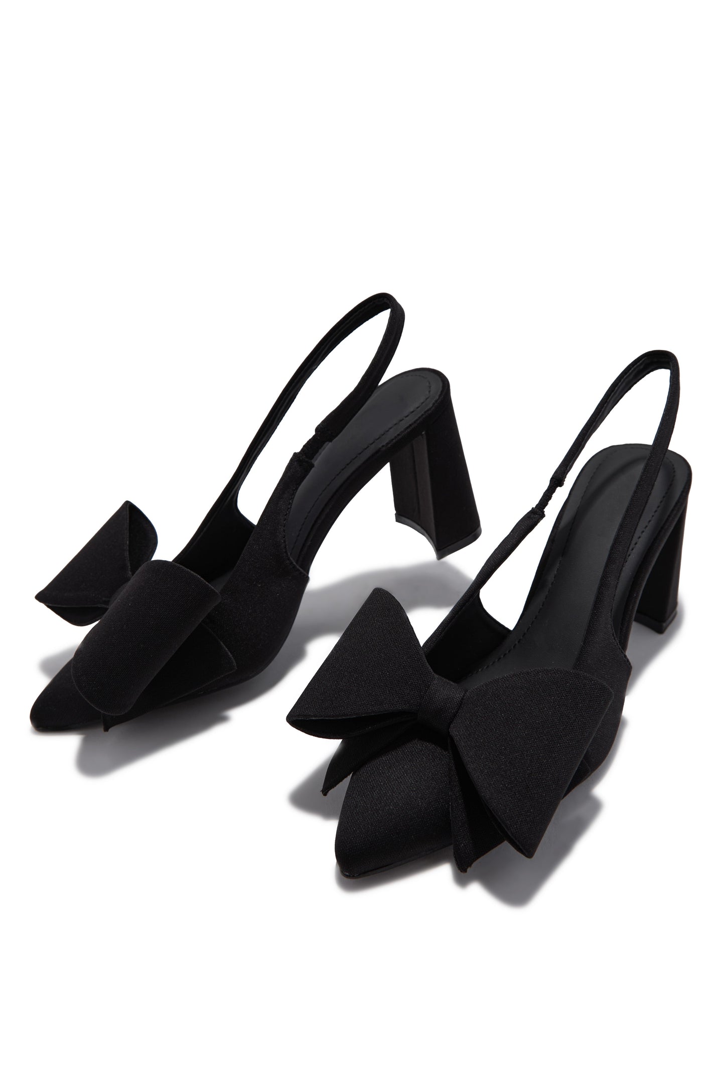 Tiffany Slingback Bow Pumps - Black
