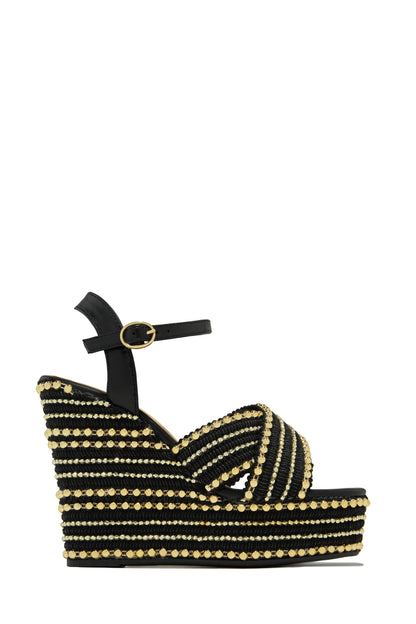 Nelo Platform Wedges - Black