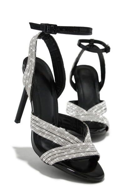 She's Extra Embellished High Heels - Black