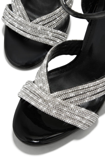 She's Extra Embellished High Heels - Black
