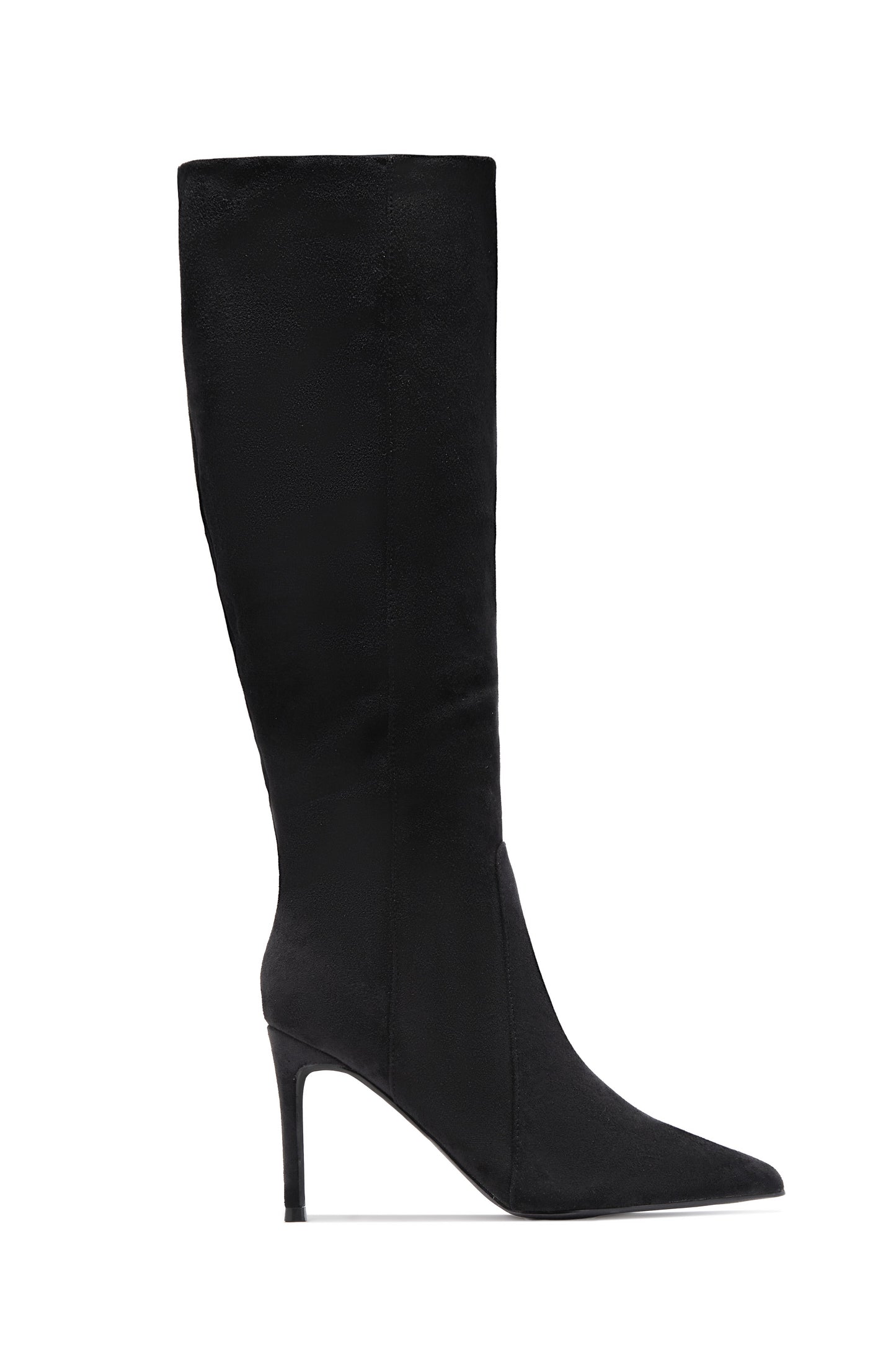Daniella Below The Knee Heel Boots - Black