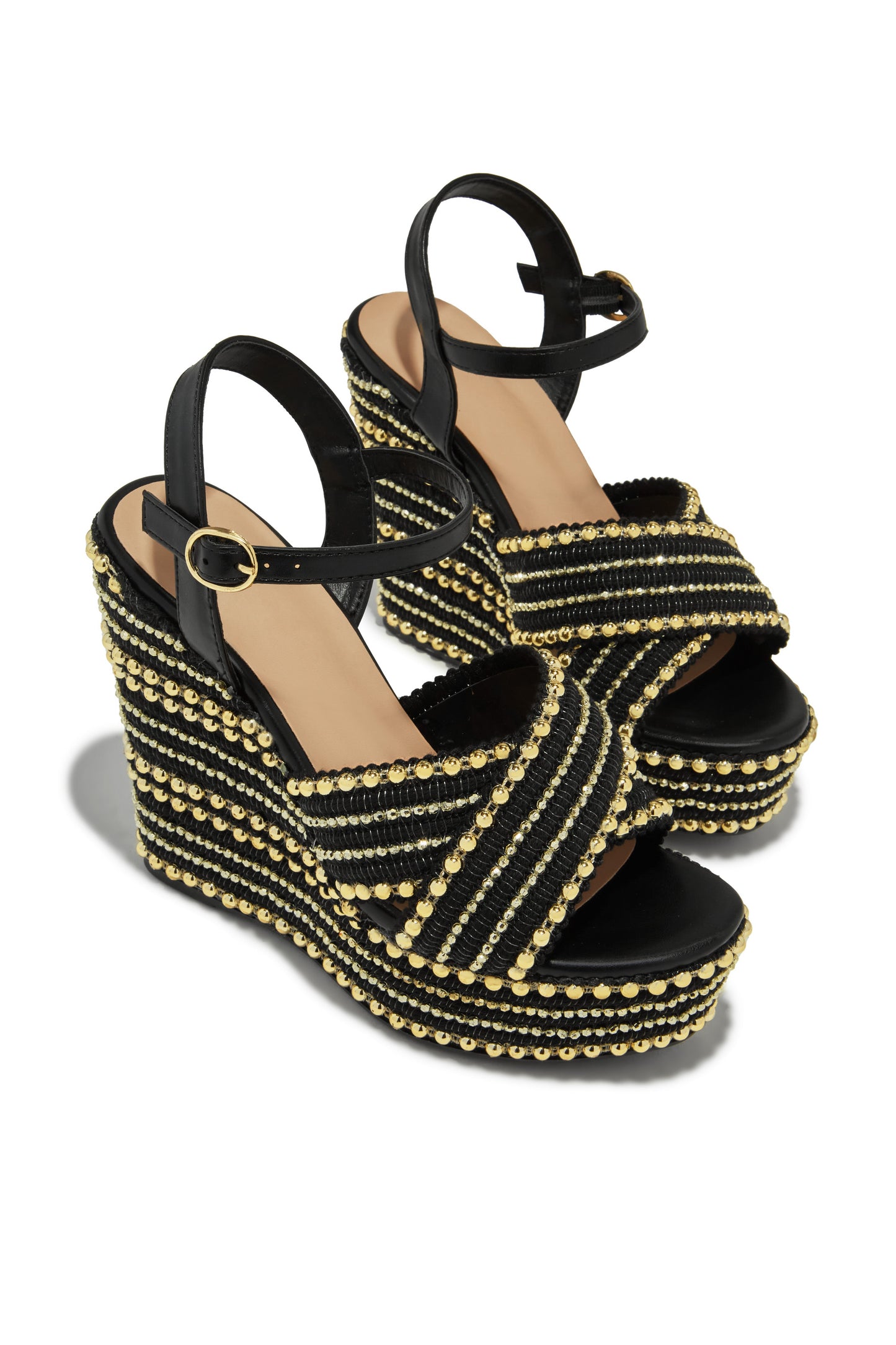 Nelo Platform Wedges - Black