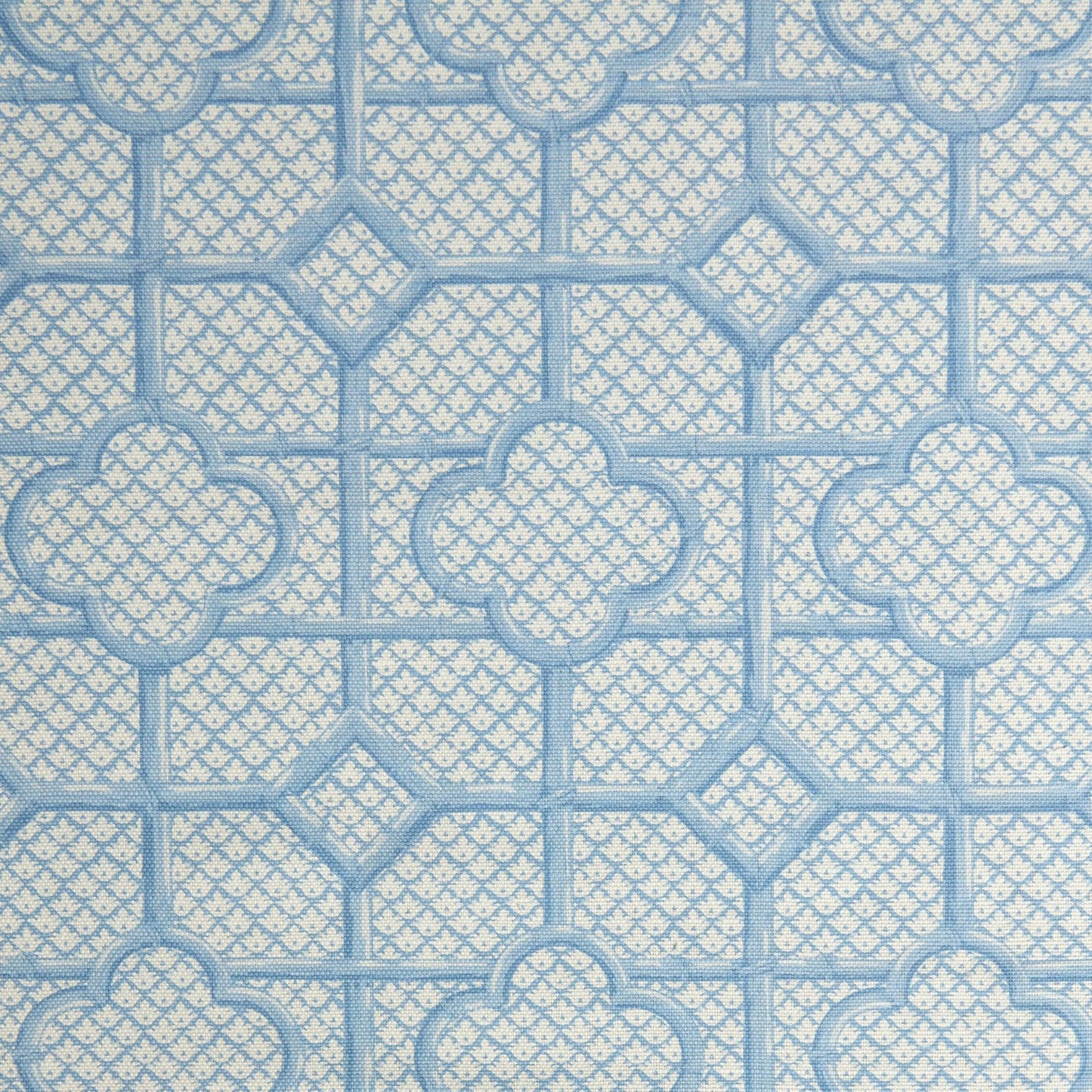 Blue Bamboo Trellis Fabric