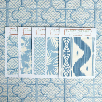 Blue Bamboo Trellis Fabric